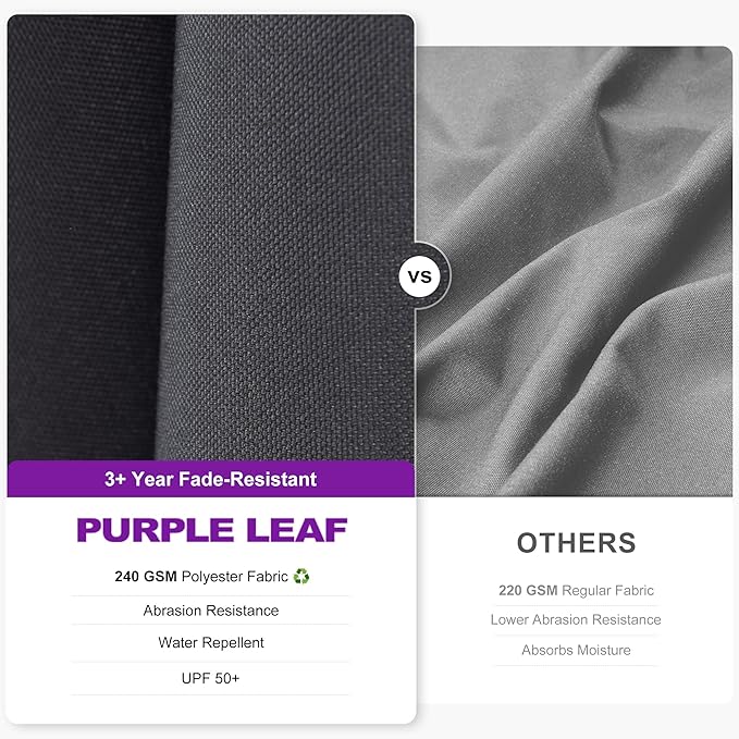 PURPLE LEAF 11' X 8' Left-right Tilting Patio Umbrella Outdoor Cantilever Swivel Rectangle Umbrella with Tilt Aluminum Offset Umbrella with 360-degree Rotation for Garden Deck Pool Patio Grey