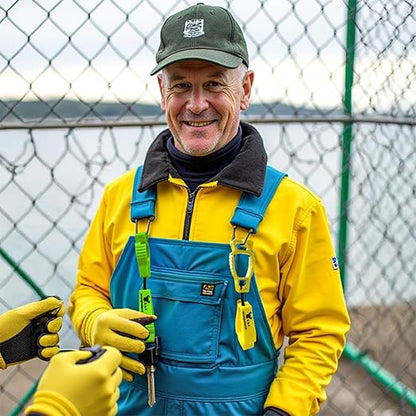 G & F Products Work Glove Clips – Heavy-Duty, 360° Rotating, Spring-Loaded Glove Holders in Assorted Colors, Z-Shaped Grip, Durable POM, Clips to Tool Belts and Safety Gear, 3 Pcs