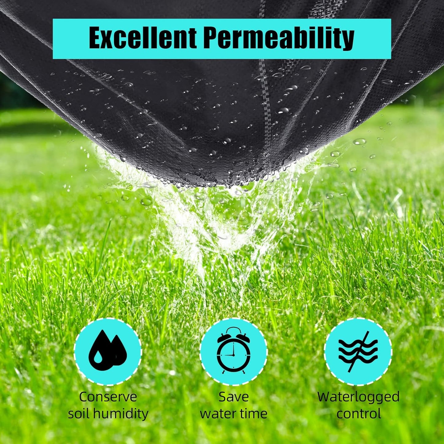 4ft x 250ft & 5oz Premium Garden Weed Barrier Landscape Fabric, Durable & Heavy-Duty Weed Block Gardening Mat, Easy Setup & Superior Weed Control, Eco-Friendly & Convenient Design