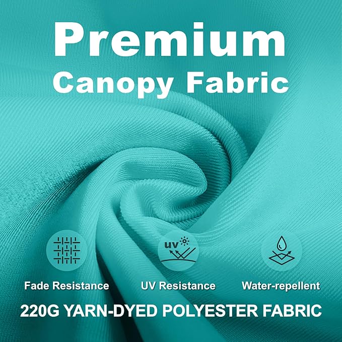 12FT Cantilever Umbrella with Base Large Curvy Outdoor Aluminum Offset Umbrella w/ 360° Rotation, UV Resistant Canopy for Patio, Garden, Backyard, Turquoise Blue