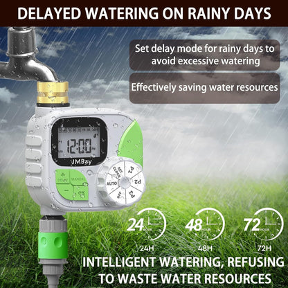 Sprinkler Timer Water Timer for Garden Hose,Smart Hose Timers Programmable Auto Irrigation System for Yard & Greenhouse, Waterproof Digital Sprinkler Controller with Pure Brass Inlet for Lawn