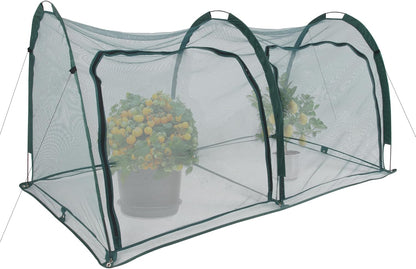 Flexible Net Grow Tunnel - Garden Greenhouse Mesh Cover Growhouse Cloche for Protecting Fruit Vegetables Plants Cultivation (2M)