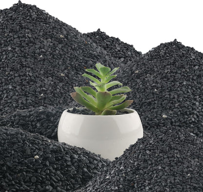 45lb Black Cactus Pea Gravel Rocks,1/4 Inch Pebbles for Indoor Plants, Natural Succulent Rock and River Rocks Decorative for Aquariums, Vases, Outdoor Gardening, Top Dressing for Potted Plants