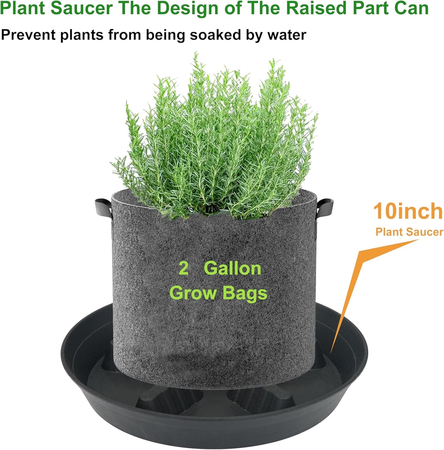 4 Pack Plant Saucer 10 inch, 8 12 14 17 inch, Plant Stand Plastic Plant Saucers for Indoors Outdoor, Heavy Duty Flower Plant Risers for Inside Pots, Pot Saucers for Plants, Grow Bags Saucers