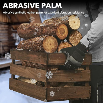 Vgo... 1Pair 5℃/41°F Winter Work Gloves Men, Cold Weather Waterproof Safety Work Gloves,Cold Storage or Freezer Glove