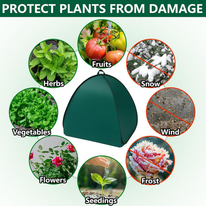 2 Pcs Pop Up Shrub Covers Frost Protection Tent, 30" x 28" x 28" Winter Plant Cover Freeze Protection, Warm Garden Plant Protector Tent for Protecting Outdoor Shrub Fruit Potted Plants from Snow & Ice