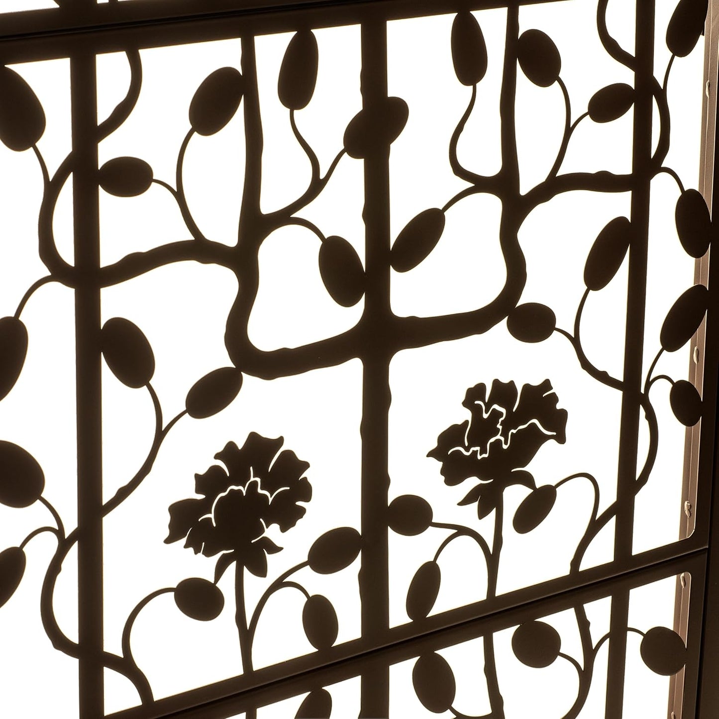 H Potter Wall Trellis Patio Deck Garden Balcony for Climbing Plants Metal Art Decor Decorative Privacy Screen Panel Outdoor Indoor Backyard Roses Vines Wall Brackets Included