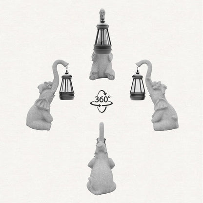 Garden Decoration, Figurine, Lawn Statue, Sculpture Ornament, Animal Figurine - Cat Resin Statue with Lantern (Trunk)