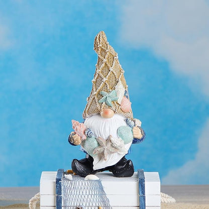 Leekung Garden Gnomes Statues - Outdoor Funny Garden Decor - Ocean Gnomes for Indoor/Outdoor, Beach, Patio, Lawn, Yard, Porch, Bookshelf Gifts