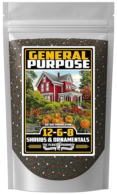 Fertilizer Commercial Grade | General Purpose 12-6-8 | 3 Pounds | Custom Professional Mix Blend | Shrub, Tree & Ornamental | Fast Release 60 Day Feed, Macronutrient & Micronutrient Formula for Plants