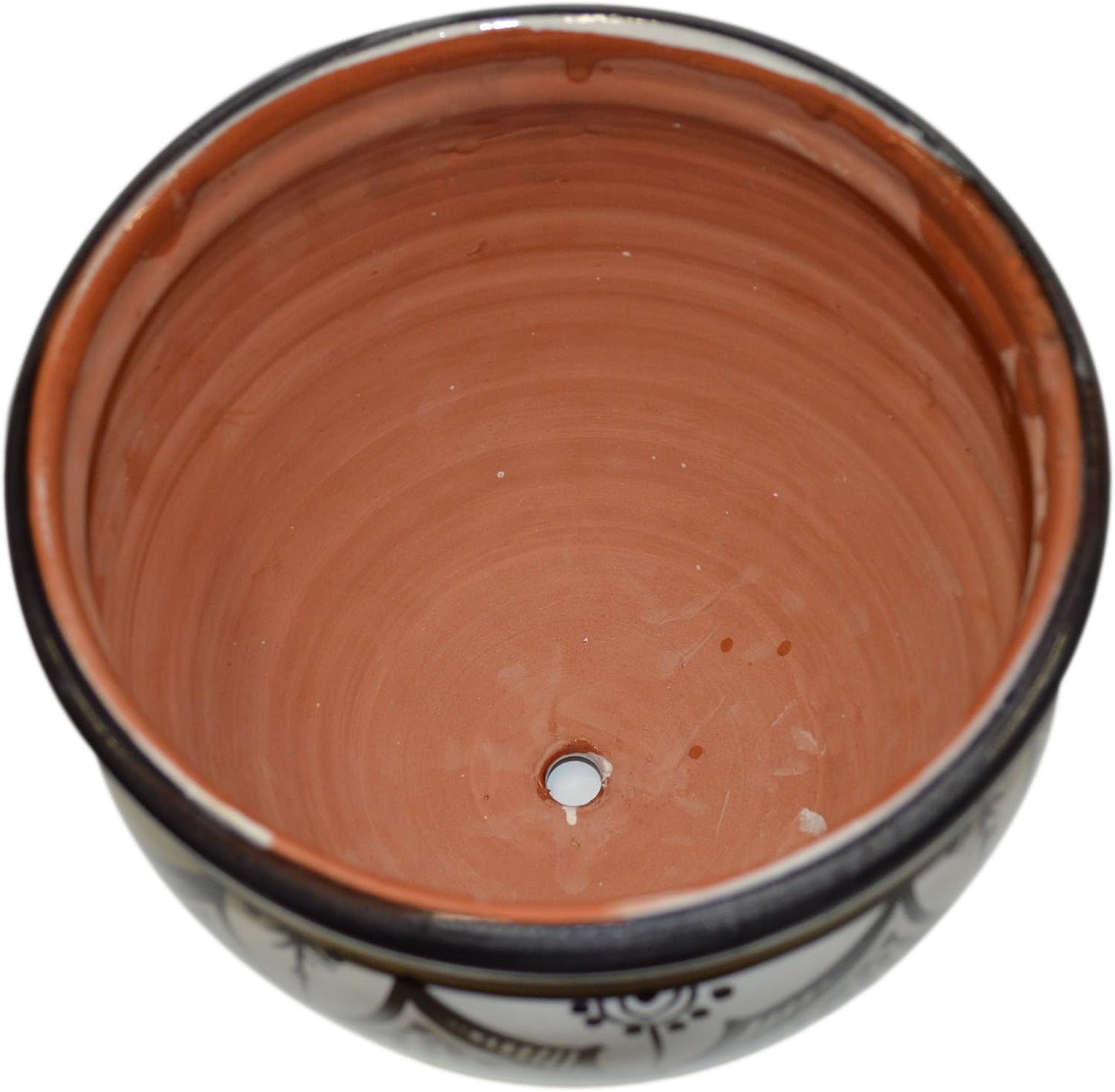 Treasures Of Morocco Flower Pot Moroccan Spanish Garden Drain Hole Ceramic Planter Handmade