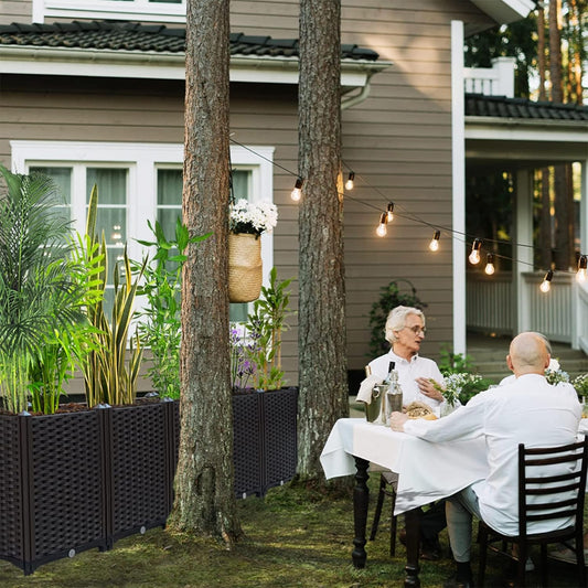 Raised Garden Beds Outdoor for Vegetables, Flowers, Herbs, Garden Box with Drain Outlet, Heat and Frost Resistance Planters 79 X 16 X 21 in