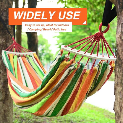 Bestrip Portable Hammock Single & Double Hammocks with Carrying Bag and 2 Tree Straps for Camping Travel Beach Outdoor 660lbs Capacity