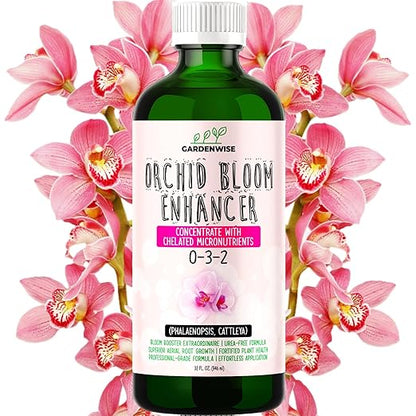0-3-2 Giant Bloom: Orchid Bloom Enhancer - Orchid Bloom Booster Fertilizer - Orchid Food Concentrate - Chelated Nutrients for Healthy Flower & Reblooms (32 OZ), GW-05030-C-01