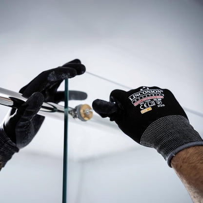 linconson 12 Pack Safety Performance Series Construction Mechanics Wrinkle Latex Work Gloves