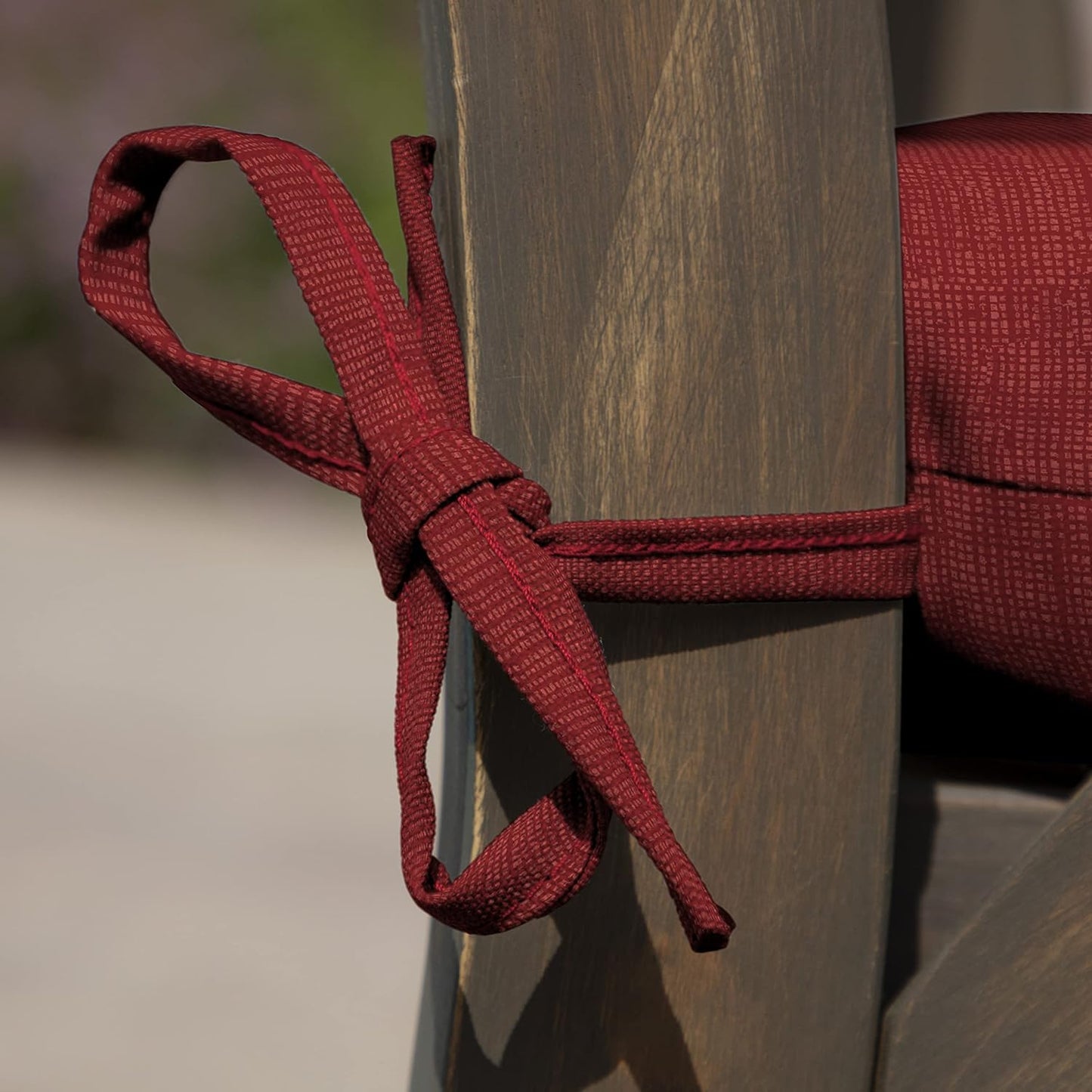 Arden Indoor/Outdoor Seat or Rocking Chair Cushion, 19 x 18, Water Repellent, Rain Proof, Fade Resistant Cushion for Rocking or Dining Chairs Ruby Red Leala