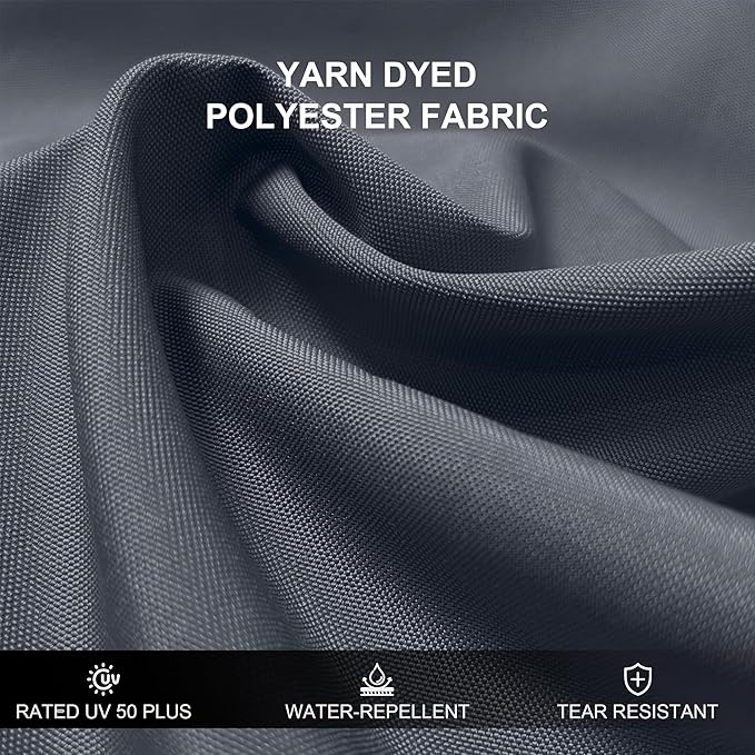 PURPLE LEAF 12 FT Cantilever Umbrellas with Base Included, Offset Umbrella with 360° Rotation, Outdoor Aluminum Pool Umbrella for Pool Lawn Garden, Grey