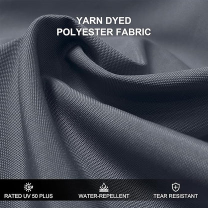 PURPLE LEAF 12 FT Cantilever Umbrellas with Base Included, Offset Umbrella with 360° Rotation, Outdoor Aluminum Pool Umbrella for Pool Lawn Garden, Grey