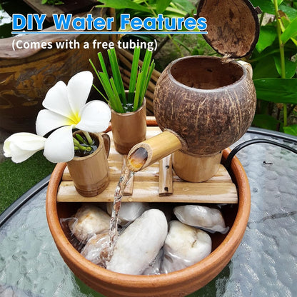 POPOSOAP Solar Bird Bath Fountain Pump, 6W Outdoor Solar Water Fountain Pump for Bird Bath with 4ft Tubing & 5 Nozzles, DIY Solar Powered Water Pump for Garden, Ponds, Pool and Fish Tank