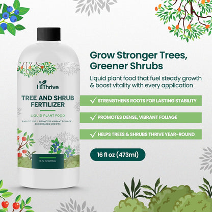 16oz Tree and Shrub Plant Food - Makes 16 Gallons of Tree and Shrub Fertilizer, Liquid Plant Fertilizer for Healthy Roots, Foliage & Year-Round Growth, Nutrient-Rich Formula for All Trees & Shrubs