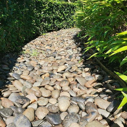 20lbs Natural River Rocks, 3"-4" Premium Pebbles for Garden and Landscape Design, Hand-Picked Smooth Stones for Fish Tank, Flower Pots, Indoor Water Fountains, Pathways, Backyard