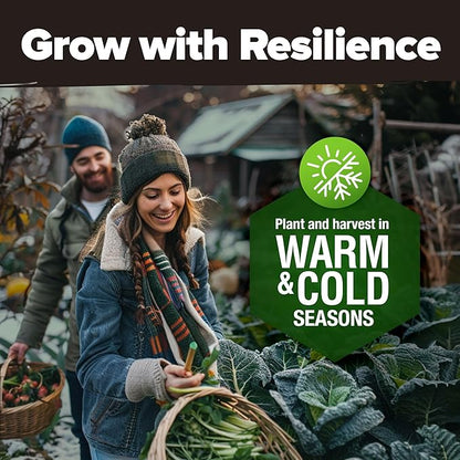 HOME GROWN 𝗨𝗦𝗔 𝗣𝗥𝗘𝗠𝗜𝗨𝗠 25 Heirloom Vegetable Seeds Kit - 12,000+ NON-GMO Seeds for Planting Vegetables, Survival Garden Seed Vault, Tomatoes Carrots Beans Kale Peppers, Indoor Outdoor Garden