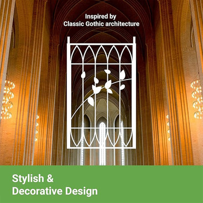 Metal Garden Arbor, 104.3” Tall Wrought Iron Archway for Climbing Plants & Flowers, British-Style Garden Trellis (Copper)