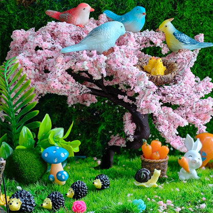 Kai Dream 39 Pcs Fairy Garden Kit - Rabbits and Carrots House,Bunnies Themed Mini Resin Figurines Indoor or Outdoor Decoration,Plant House or Patio Micro Landscapes Décor