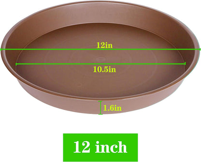 2 Pack of Bird Bath Bowl 12", 1.6" Depth, 10 12 inch Birdbath Bowls Dish Only for The Garden, Large Plant Saucer (12", Chocolate)