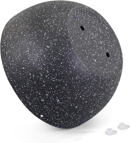 10 inch Hanging Planters for Indoor Outdoor Plants, 2 Pack Hanging Flower Plant Pots with Drainage Holes and Chain for Garden Porch, Plastic Hanging Baskets for House Plants, Speckled Black