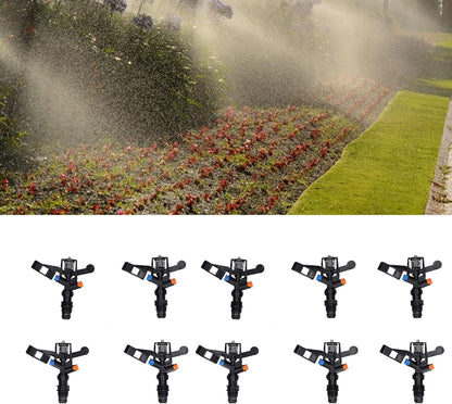 Rocking Arm Sprinklers,10PCS Plastics G 1/2 Male Thread 360° Rotating Sprinklers Watering Sprinkler for Yard Lawn and Grass Irrigation 4.7x4.5in