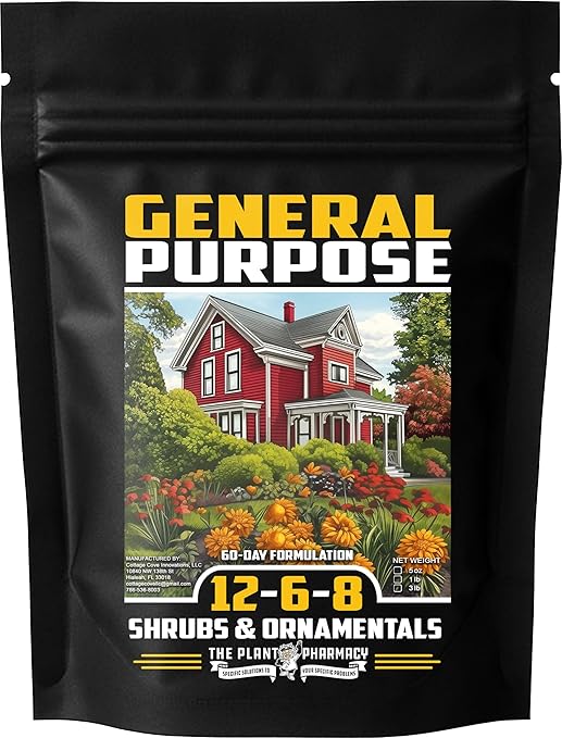 Fertilizer Commercial Grade | General Purpose 12-6-8 | 5 Ounces | Custom Professional Mix Blend | Shrub, Tree & Ornamental | Fast Release 60 Day Feed, Macronutrient & Micronutrient Formula for Plants