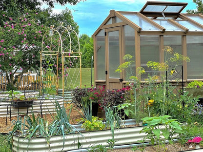 Vego garden Raised Garden Bed Kit, 11" Tall 10 in 1 Modular Raised Garden Beds Kit, Metal Planter Box for Vegetables, Flowers, Herbs, Pearl White