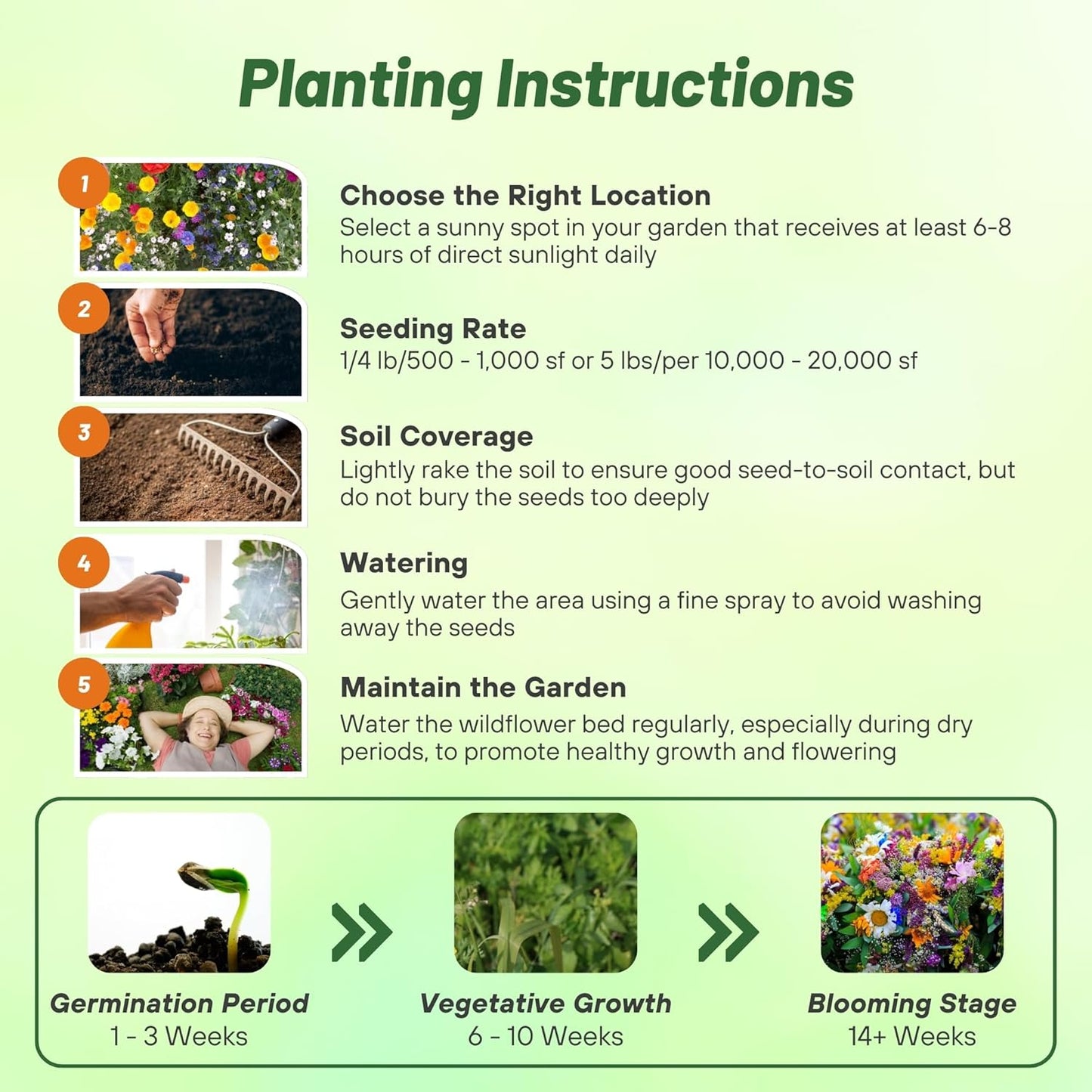 Outsidepride Deer Proof Wildflower Seed Mix - 1 lb. Colorful Blend of Easy to Grow, Drought-Tolerant Annual & Perennial Wildflower Seeds for a Deer-Free,Vibrant Meadow & Pollinator-Friendly Garden