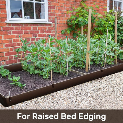 AGTEK 78FT Plastic Landscape Edging Coil Kit, 8 inch High Terrace Board Garden Edging Border with 24 Stakes