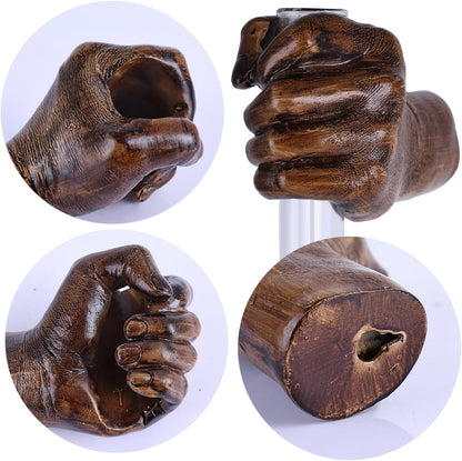 Vintage Wall Sculptures, Hand Vases Home Decor, Wall Mount Art Sculpture, Unique Wall Art Statue, Funky Flower Vase Decorations, Modern Eclectic Hanging Decor,Glass Test Tube Vase