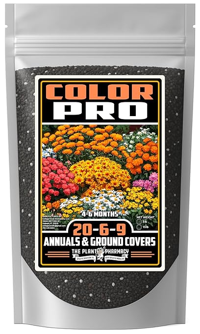 Fertilizer Commercial Grade | Color Pro 20-6-9 | 2 Pounds | Custom Professional Mix Blend | Controlled Release for Annuals & Groundcovers | 6 Month Nutrition | Balanced NPK Formula with Micronutrients
