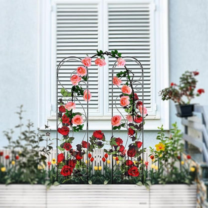 Zhongma 4 Pack 36" Metal Plant Trellis for Potted Plants Climbing,Indoor and Outdoor Fence Plant Support Trellis for Flower and Vagetable