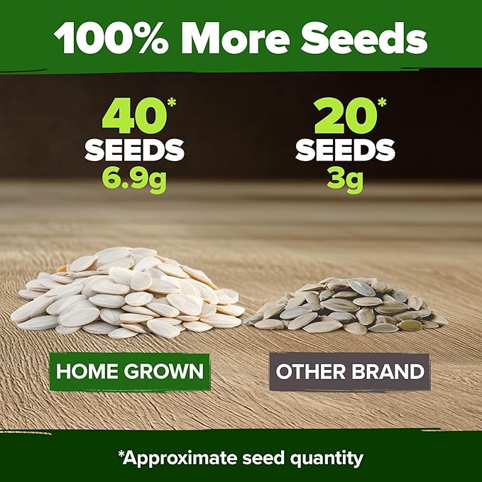 HOME GROWN 𝗨𝗦𝗔 𝗣𝗥𝗘𝗠𝗜𝗨𝗠 5 Pumpkin Seeds Mix - 40 Seeds 𝗡𝗢𝗡-𝗚𝗠𝗢 Heirloom Pumpkin for Planting Ideal Garden for Unique Varieties Yellow Paris and Casper, Culinary and Decorative Use
