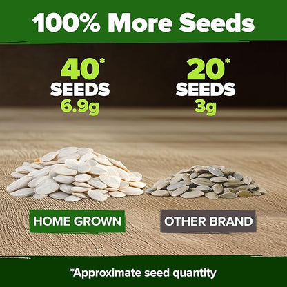HOME GROWN 𝗨𝗦𝗔 𝗣𝗥𝗘𝗠𝗜𝗨𝗠 5 Pumpkin Seeds Mix - 40 Seeds 𝗡𝗢𝗡-𝗚𝗠𝗢 Heirloom Pumpkin for Planting Ideal Garden for Unique Varieties Yellow Paris and Casper, Culinary and Decorative Use