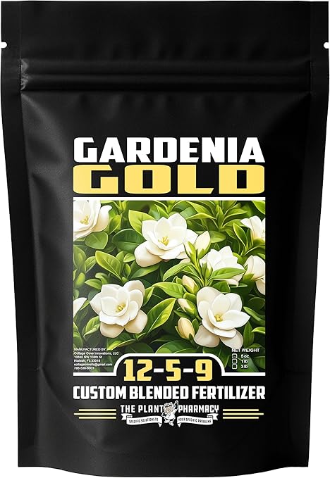 Fertilizer Commercial Grade | Gardenia Gold 12-5-9 | 1 Pound | Custom Professional Mix | Acid-Loving Plants | Controlled-Release Formula | Enhances Blooms & Foliage | Gardenias, Azaleas & Camellias
