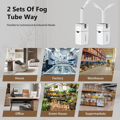 30L/7.93Gal Ultra Large Humidifiers for Bedroom 4500 sq ft, Quiet Humidifiers for Large Room, Top-Fill Humidifier with 4 Mist Mode & Extension Tube for Home School Office Commercial Greenhouse Plants