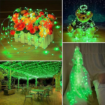 Solar String Lights Outdoor Waterproof 2 Pack Total 66ft 200LED 8 Modes Twinkle Lights Solar Fairy Lights for Patio, Garden Yard Party Wedding Tree Christmas Halloween Decoration, Green