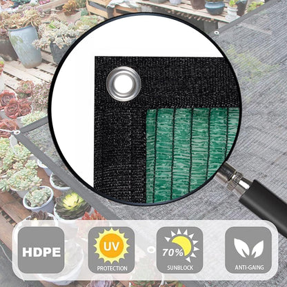 LOVE STORY 10x12FT 70% Green Shade Cloth Sun Shade Net with Grommets Sunblock Net Mesh Tarp for Garden,Plants Cover,Greenhouse and Patio