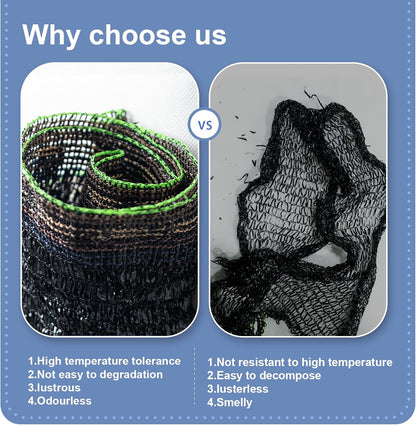 LOVE STORY 6.5x20FT 55% Black Shade Cloth Sun Shade Net UV Resistant Mesh Tarp Plant Cover Sunblock Net for Garden,Greenhouse,Vegetables,Flowers