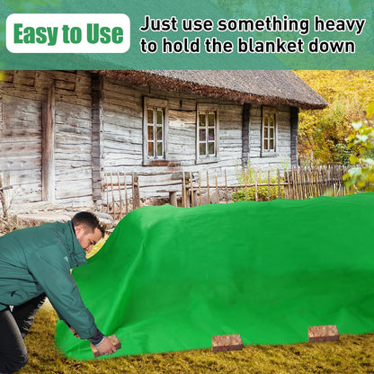 2.0oz/yd² Plant Covers Freeze Protection - 10 x 20 ft Easy of Use Green Winter Plant Frost Blanket Shield for Raised Beds, Reusable Garden Fabric Cloth Floating Row Cover for Outdoor Plants, Small