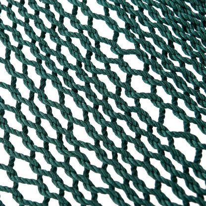 Lazy Daze Hammocks 10.5 FT Double 2 Person Caribbean Rope Hammock, Hand Woven Polyester Hammock with Spreader Bars, for Outside Outdoor Backyard Patio Poolside,450 LBS Capacity, Green