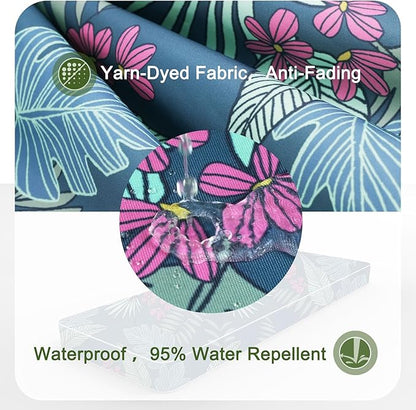 Porch Shield Outdoor Bench Cushion Cover – Waterproof Swing Cushion Cover for Patio Furniture Loveseat (Not Insert) Palm Leaf 42" W x 18" D x 3" H