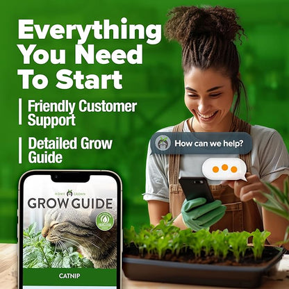 HOME GROWN 𝗨𝗦𝗔 𝗣𝗥𝗘𝗠𝗜𝗨𝗠 Catnip Seeds (Bulk Pack) 𝗡𝗢𝗡-𝗚𝗠𝗢 Heirloom Herb 2,116 Seeds - Indoor or Outdoor Seed - High-Germination Cat Nip - Cat Safe Plants (Nepeta cataria)