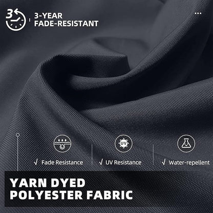 PURPLE LEAF 10' X 13' Patio Umbrella Outdoor Cantilever Rectangle Umbrella Aluminum Offset Umbrella with 360-degree Rotation for Garden Deck Pool Patio, Grey